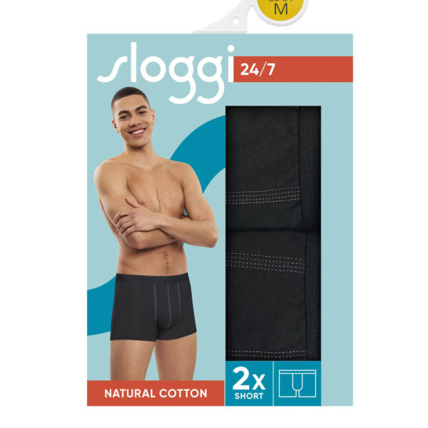Sloggi 24/7 H Shorts Black 2 pack 10207029-0004