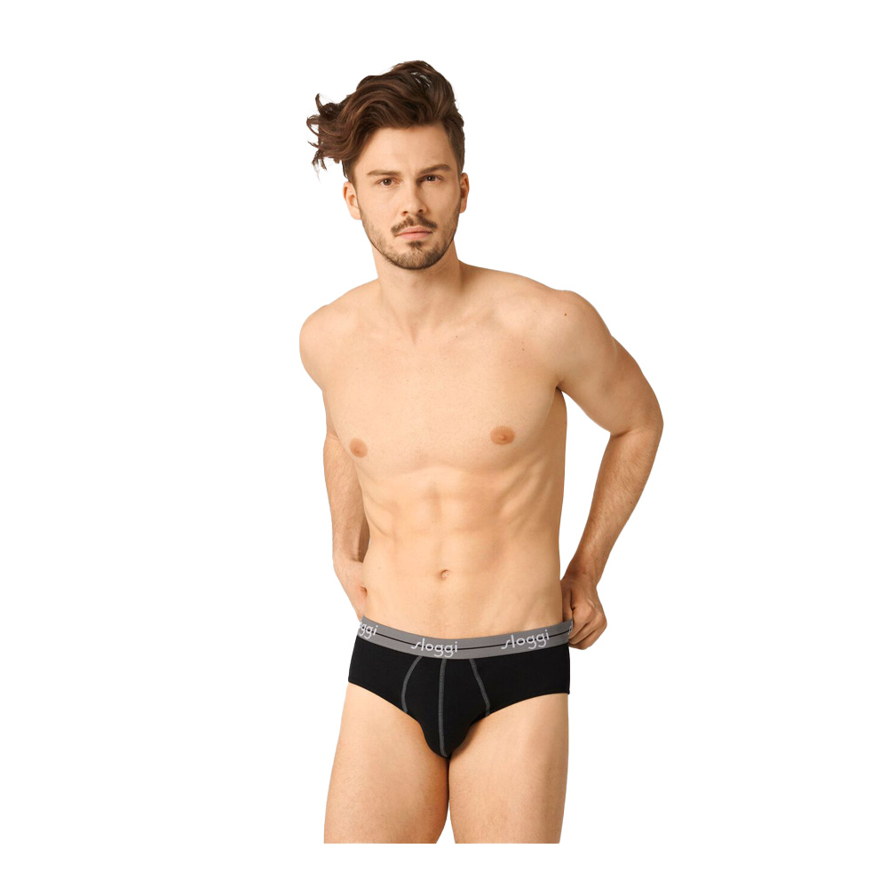 10206949-M013 Sloggi Midi Men Grey-Black