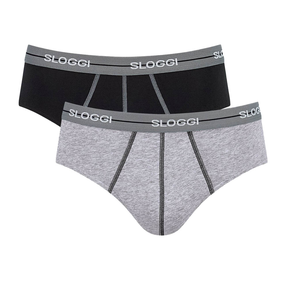 10206949-M013 Sloggi Midi Men Grey-Black