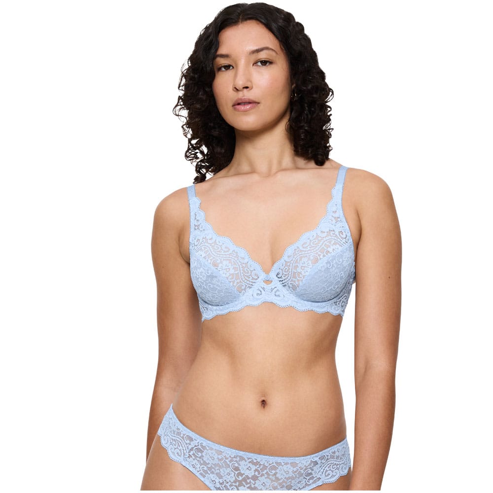 Triumph Amourette 300 W X – Γυναικείο Σουτιέν με Δαντέλα και Μπανέλα Χωρίς Ενίσχυση Σιέλ 10209574-00SA