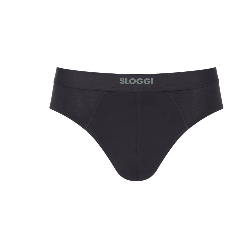 Sloggi Men Midi Ανδρικά Σλιπ Briefs Ever Ease Οργανικό Βαμβάκι 2 Pack Μαύρο 10222378-0004
