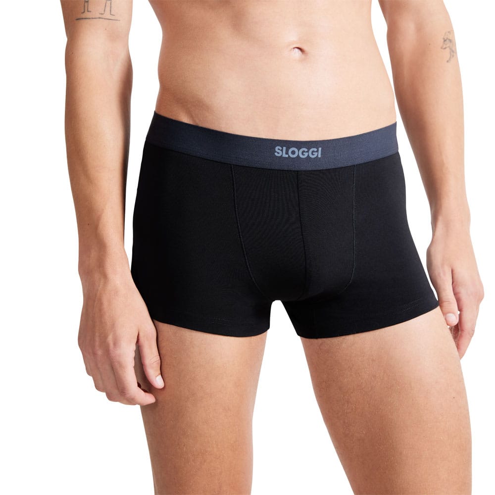 Sloggi Men Hipster Ανδρικά Boxer Ever Ease Οργανικό Βαμβάκι 2 Pack Μαύρο 10222379-0004