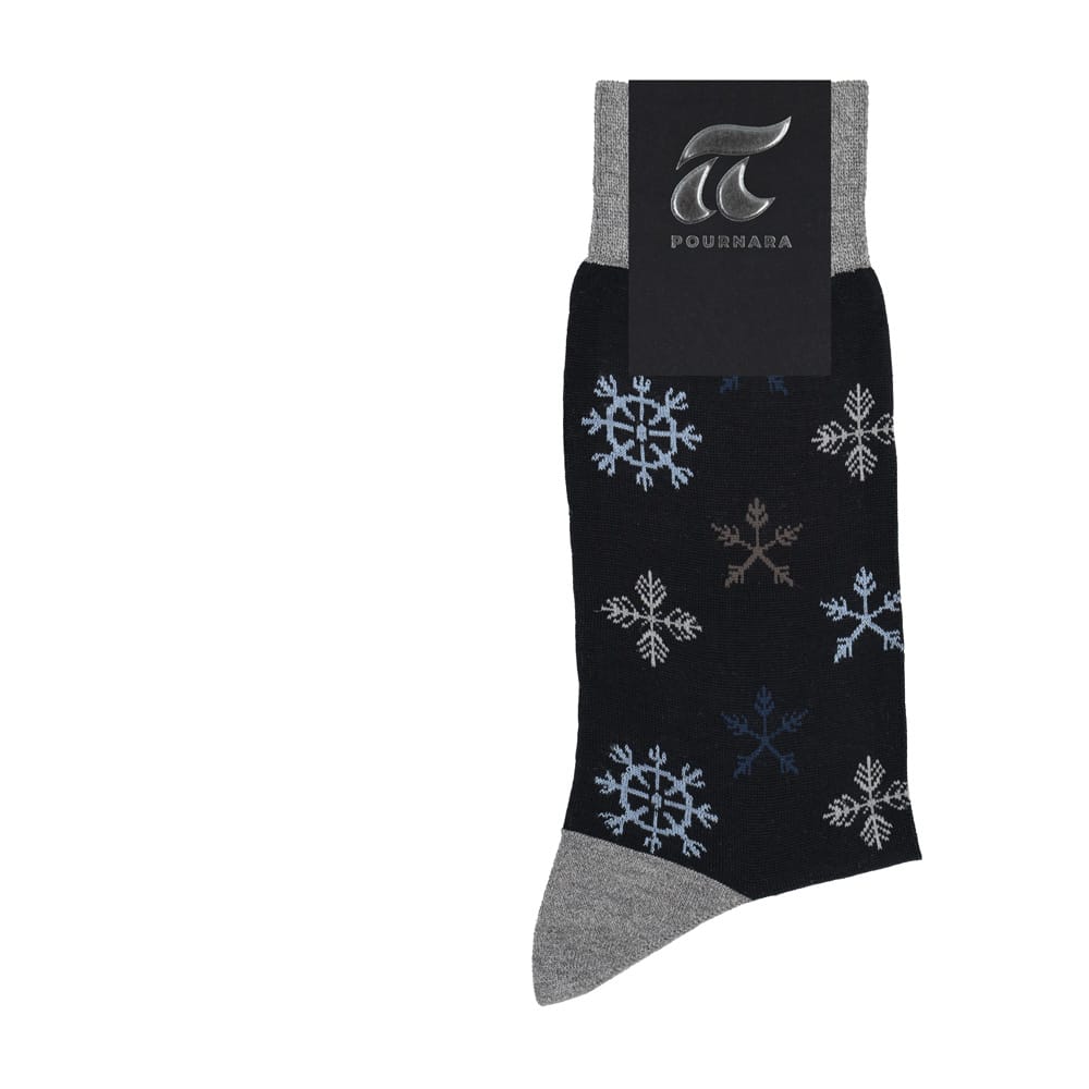 Ανδρικές Κάλτσες Πουρνάρα Με Σκέδια 3731-4 Μαύρο