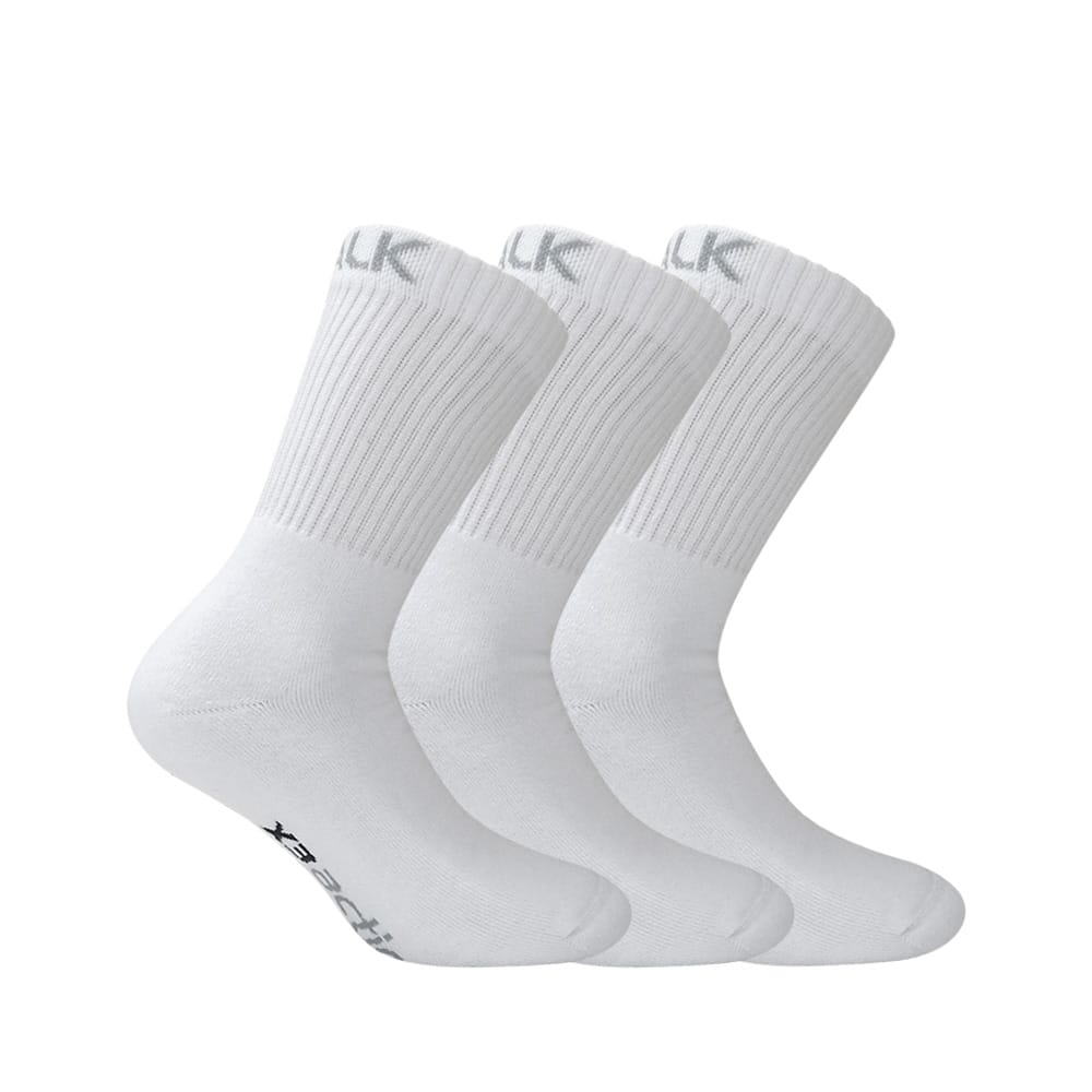 Walk Αθλητικές Κάλτσες Βαμβακερές Πετσετέ Λεύκες – 3 Ζεύγη V9900-010101