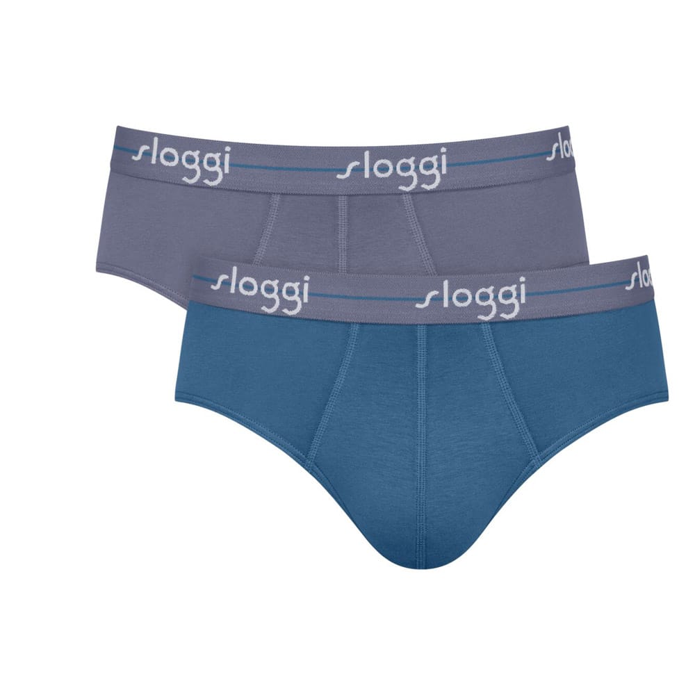 Sloggi Start Midi Ανδρικά Σλιπ Briefs Σετ 2 Τεμαχίων Μονόχρωμα Ραφ/Γκρι– 10206949-M031
