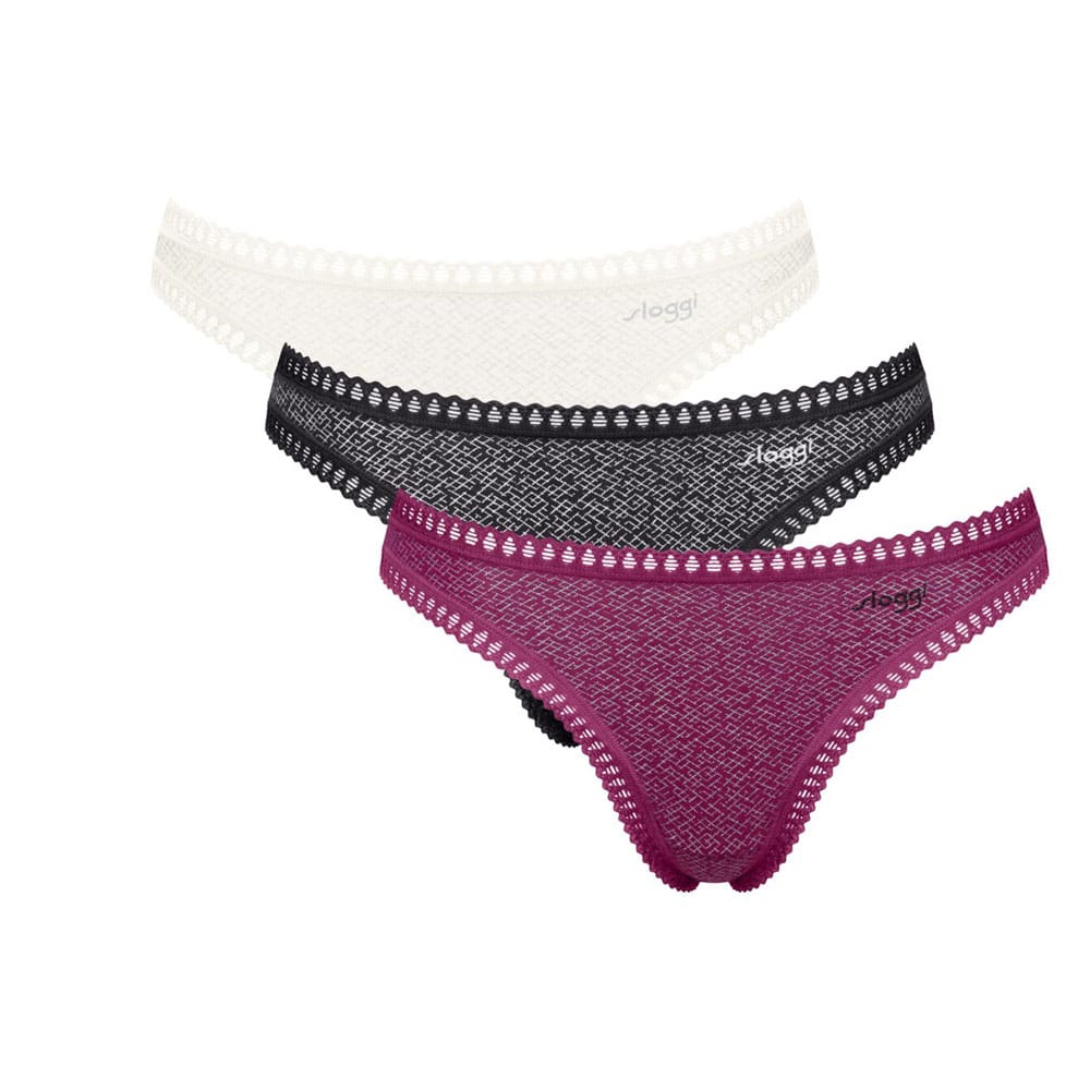 Sloggi Go Crush String Brazil – Γυναικεία Βαμβακερά Οργανικά Εσώρουχα Σετ 3 Τεμαχίων 10219704-M014
