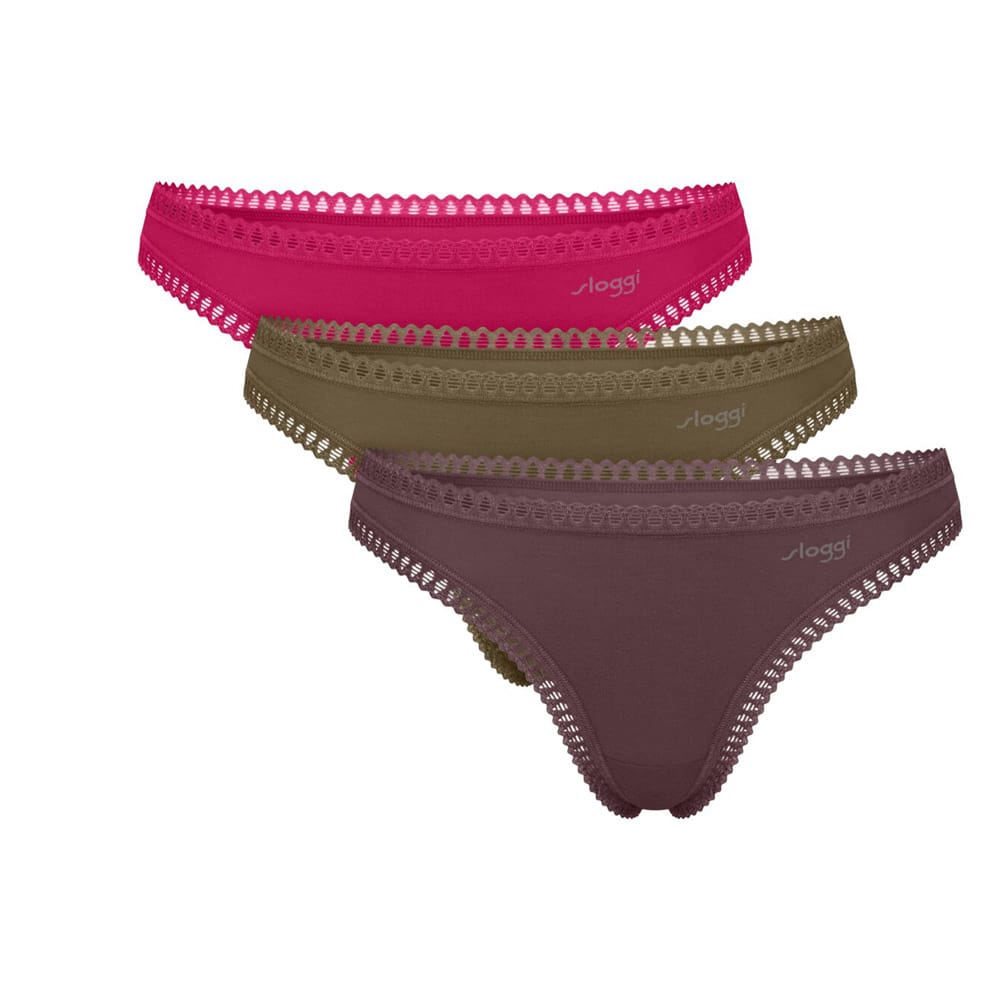 Sloggi Go Crush String Brazil – Γυναικεία Βαμβακερά Οργανικά Εσώρουχα Σετ 3 Τεμαχίων 10219704-M023