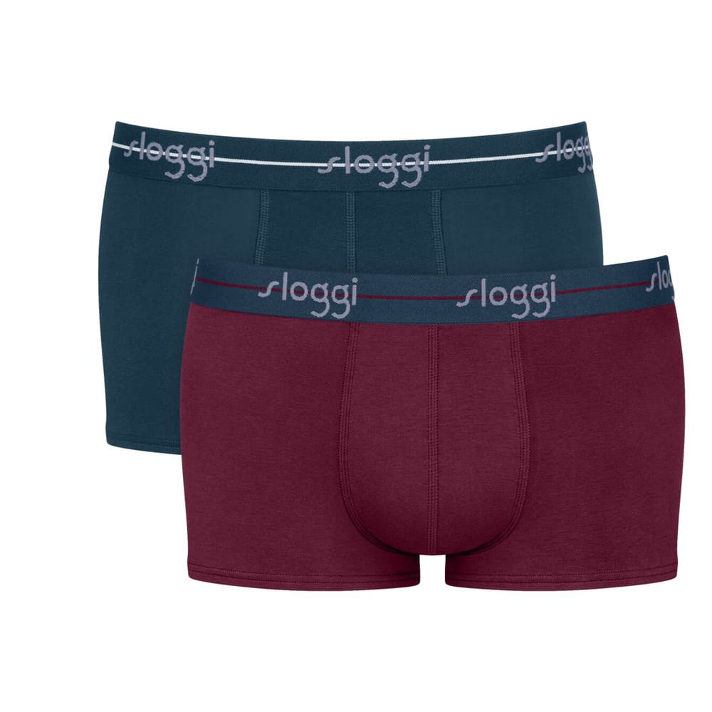 Sloggi Start Hipster Ανδρικά Μποξεράκια Σετ 2 Τεμαχίων – Μονόχρωμα Μπορντό/Ανθρακί 10206968-0033