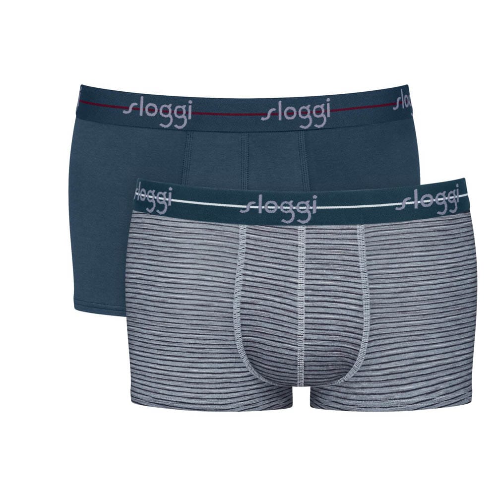 Sloggi Start Hipster Ανδρικά Μποξεράκια Σετ 2 Τεμαχίων – Μονόχρωμα Ανθρακί/Γκρι 10206968-M007